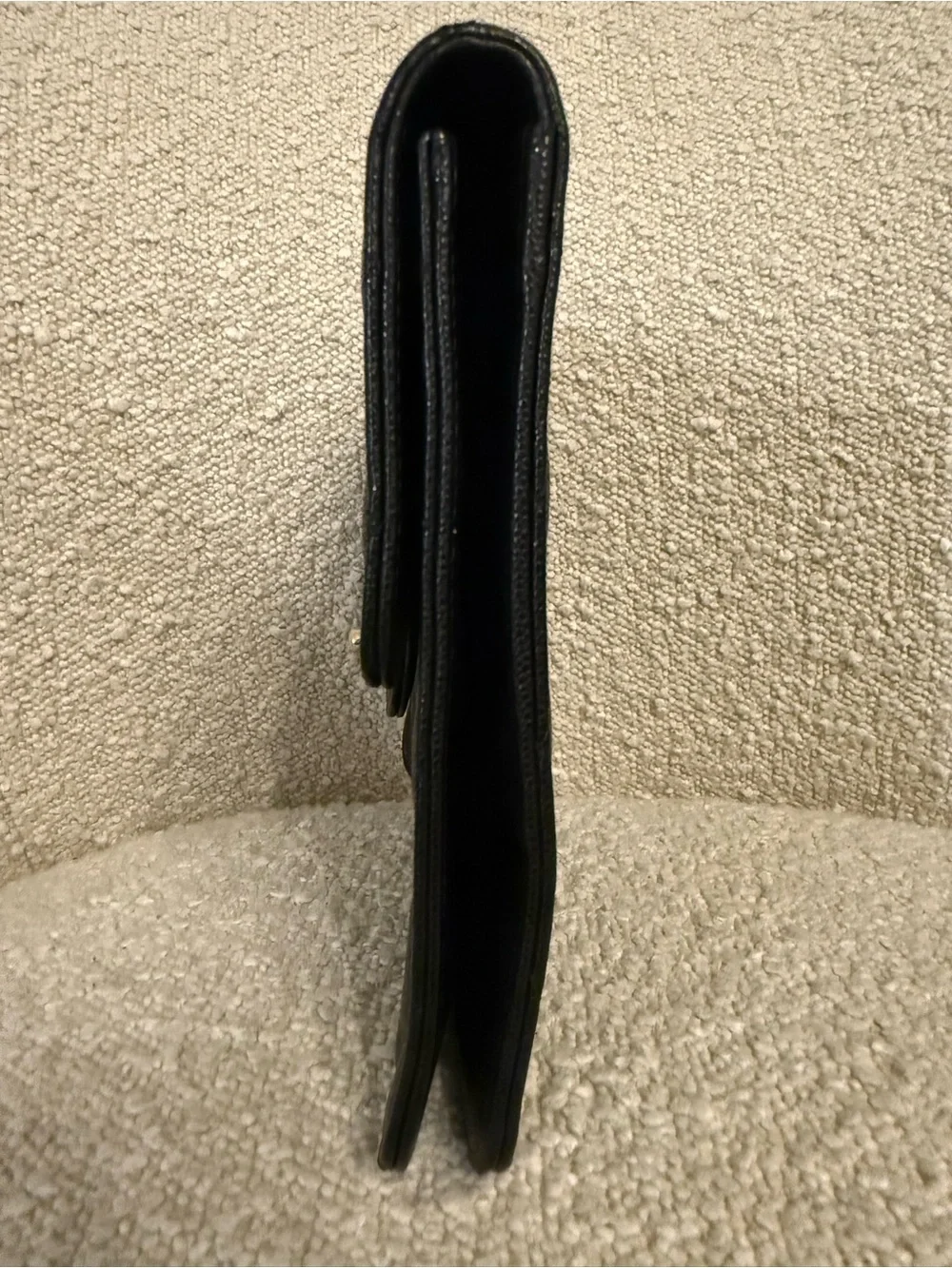 CHANEL Black Quilted Classic Flap Clutch with Gold CC Turn-Lock